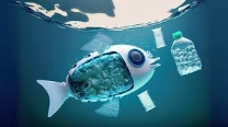 Deze waterrobot eet microplastics op